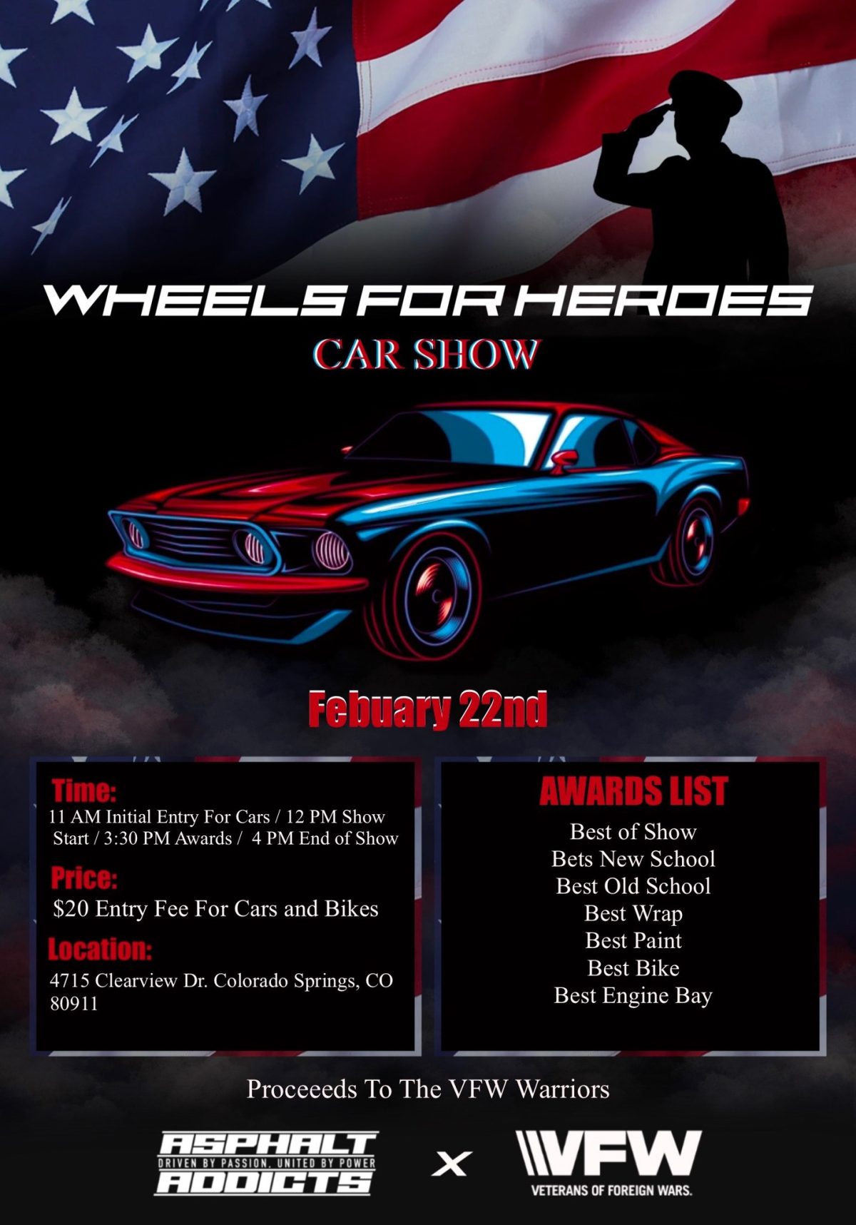 Wheels for Heroes Car Show
